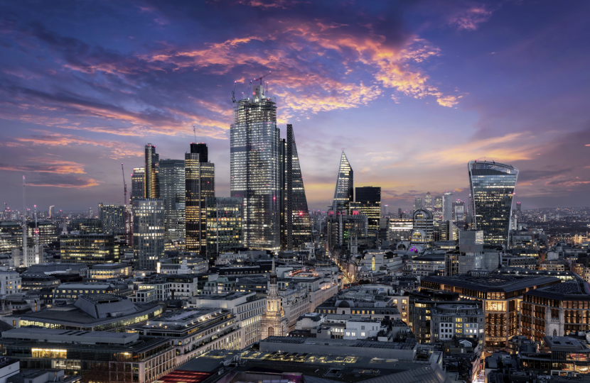 London Skyline in the Evening