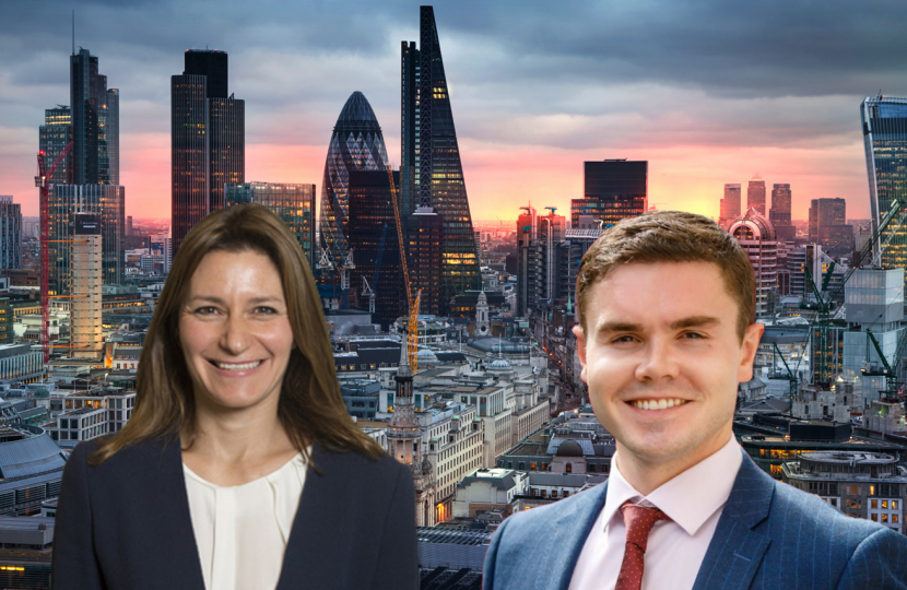 Lucy Frazer MP and GLA candidate, Freddie Downing.