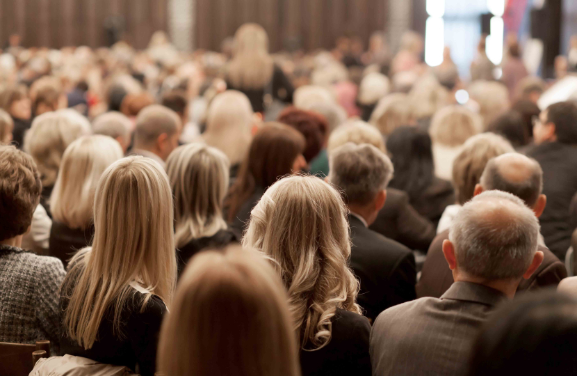 Audience at a meeting