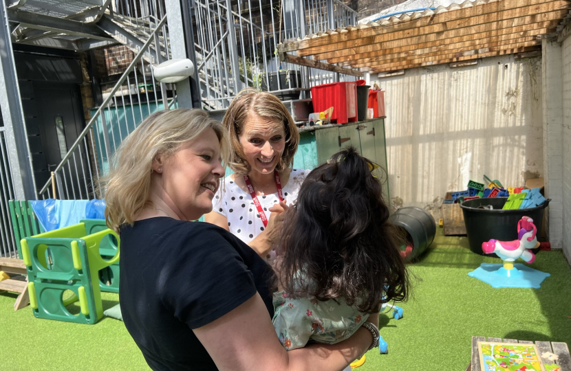 Nickie Aiken MP at LEYF nursery