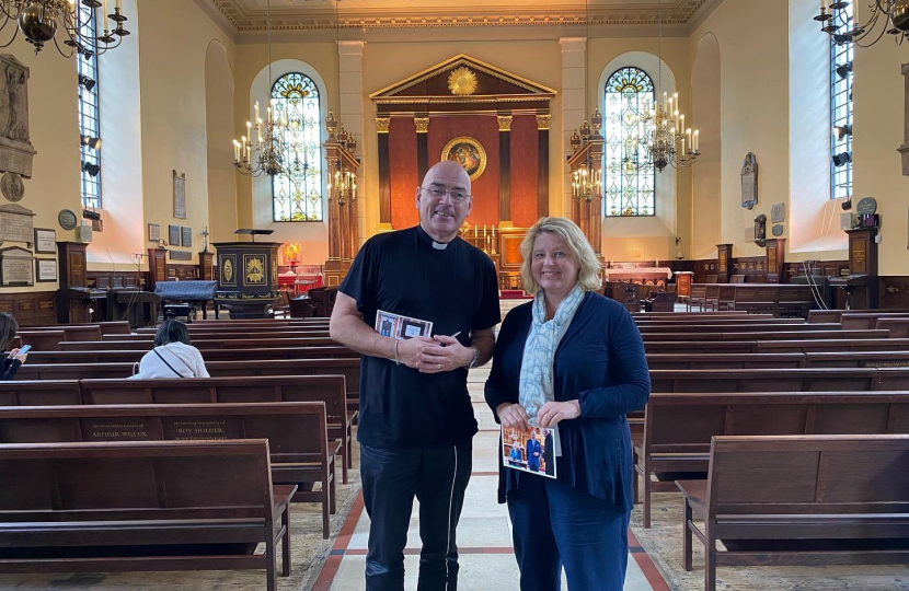 Nickie Aiken MP at St Paul’s Church, Covent Garden