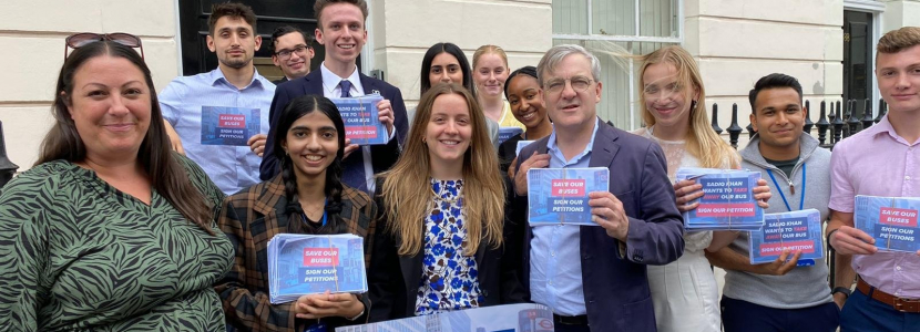 Campaigning in central London