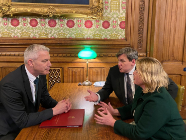 Nickie with Kit Malthouse and the Environment Secretary