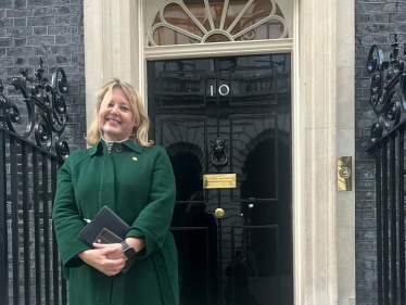 Nickie Aiken outside Downing Street