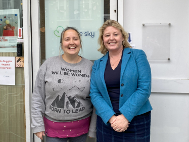 Nickie with Dr Ruth Glynne-Owen, Founder & Volunteer Chief Executive of Blue Sky Autism